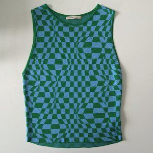 Paloma Wool No 625 Enya Top in Blue/Green in Size M